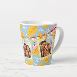 Latte Tasse de café photo colorée personnalisée suspendu