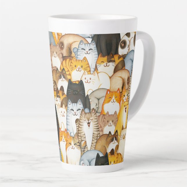 Latte Tasse de café pour amateur de chats (Angle droit)