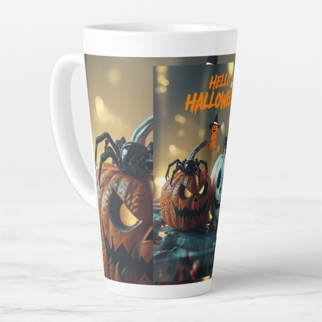 Latte Tasse de Citrouille Hello Halloween! (Angle gauche)