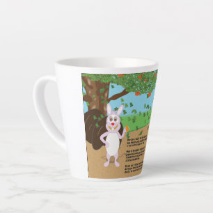 Latte tasse de course de lapin tortue