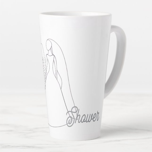 Latte Tasse de douche de mariée (Angle droit)