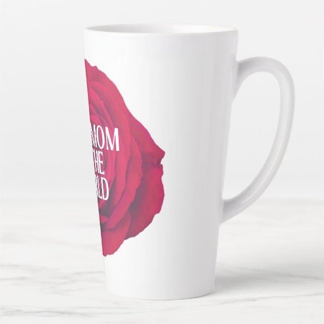Latte Tasse de la fête des Mères à fleurs rouges (Droite)