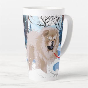 Latte TASSE DE LAIT Fawn Chow avec texte au-dessus de la