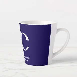 Latte Tasse de logo d'entreprise Navy Minimaliste