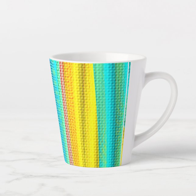 Latte Tasse décorée de couleur néon (Droite)