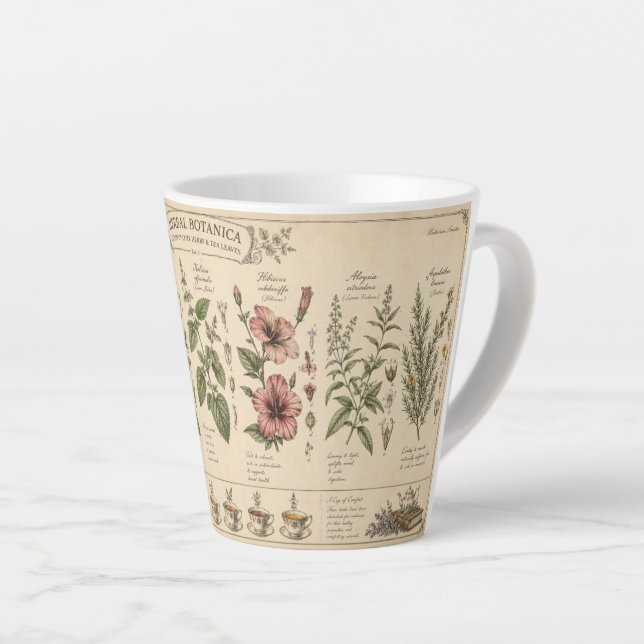 Latte Tasse d'herbes botaniques – (Angle droit)