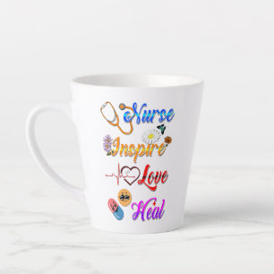 Latte Tasse d'infirmière Inspire Amour Guérir Med Thérap