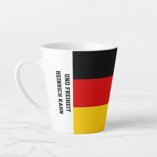 Latte Tasse Drapeau Allemagne Unité Justice Liberté (Gauche)