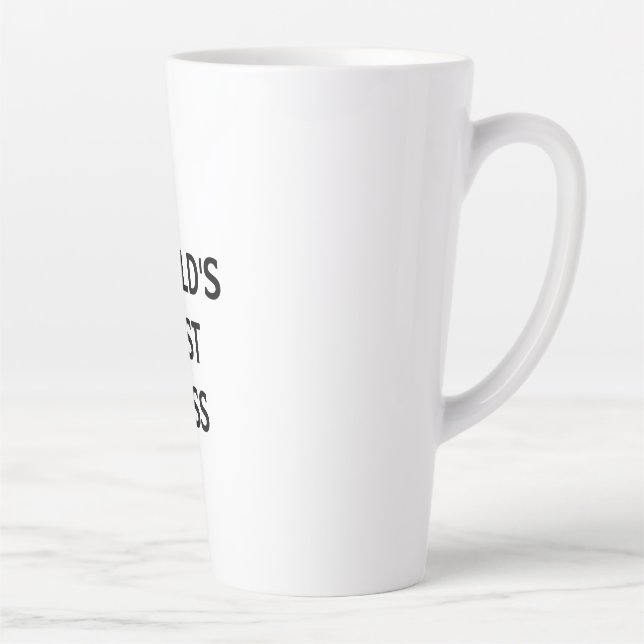 Latte Tasse du meilleur patron du monde (Droite)
