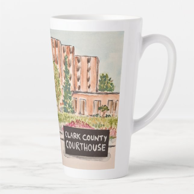 Latte Tasse du palais de justice du comté de Clark (Droite)