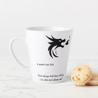 Latte Tasse en céramique blanche motivante par GJA Desig