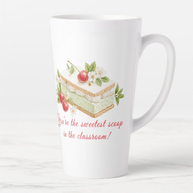 Latte Tasse Enseignant La Meilleure Glace – Cadeau de Re (Droite)