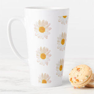 Latte Tasse Fleur de Marguerite – Été Botanique Cosy