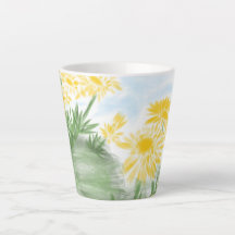 Tasse fleur jaune
