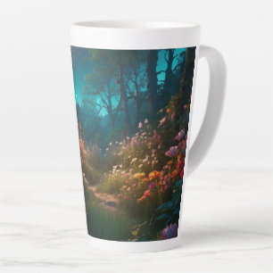 Latte Tasse Forêt de Fleurs Enchantée - Jardin Magique d