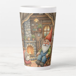 Latte Tasse gnomique cottagecore enchantée hérisson cosy