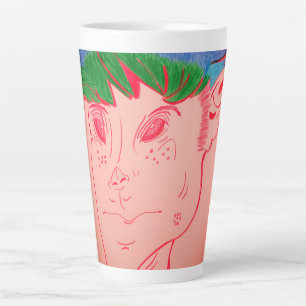 Latte Tasse Grande Animation Caractéristiques de Créatur
