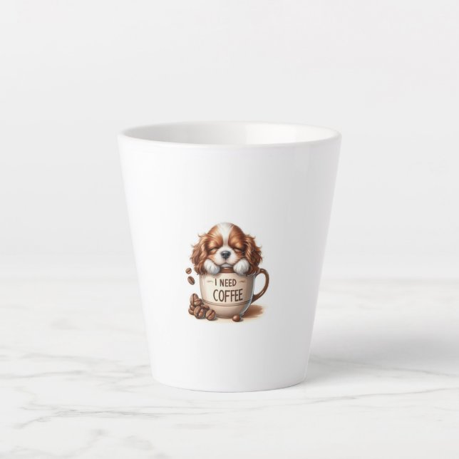 Latte Tasse Humeur Café Chiot (Devant)
