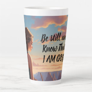 Latte Tasse personnalisée 'Restez calme et sachez que je