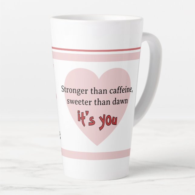 Latte Tasse pour amoureux (Angle droit)