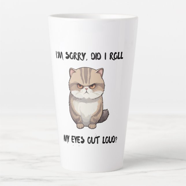 Latte Tasse pour dames, Désolée, Ai-je Roulé  (Devant)