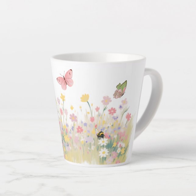 Latte Tasse Prairie d'Été (Angle droit)