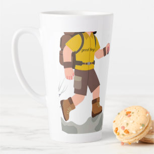 Latte Tasse Thème Garçon allant à l'école