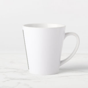 Latte Une tasse avec colombe de paix et écriture