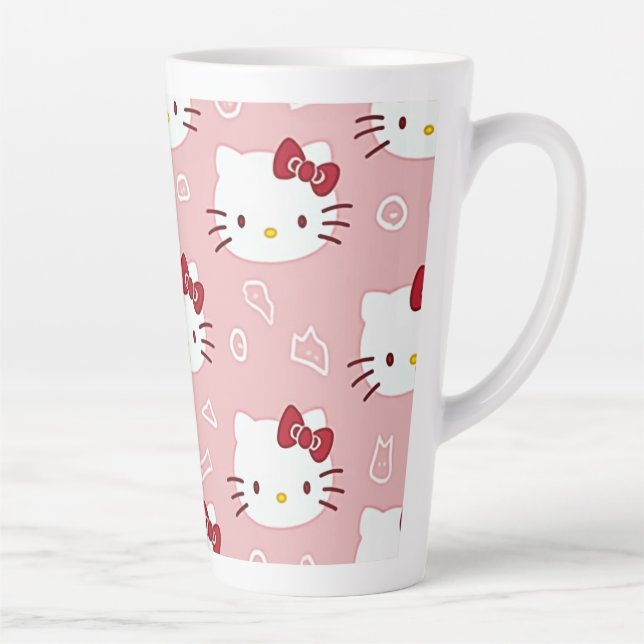 Latte une tasse qui express un chaton mignon (Droite)