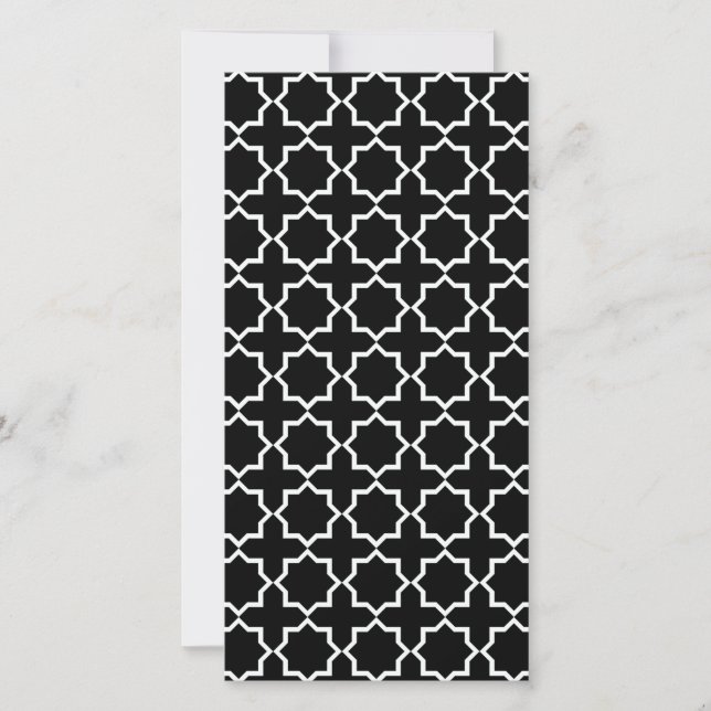 Lattice marocain arabe en noir et blanc (Devant)