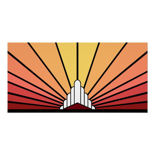 L'aube du soleil Art déco (Devant)