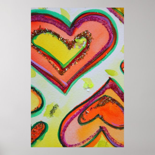 Lauder Hearts Art Poster Imprimer (Devant)