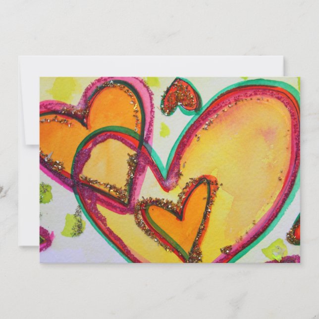 Laugh Hearts Connect Invitation personnalisée ou I (Devant)
