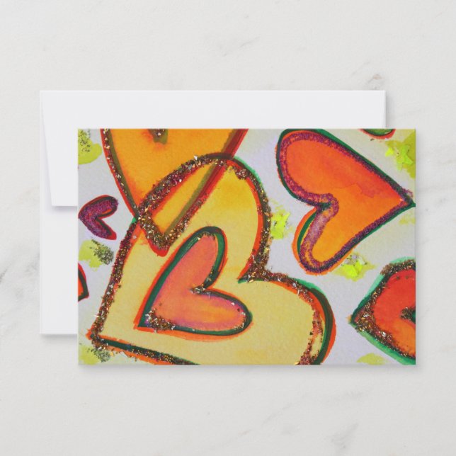 Laugh Hearts Crossing petites invitations ou Invit (Devant)