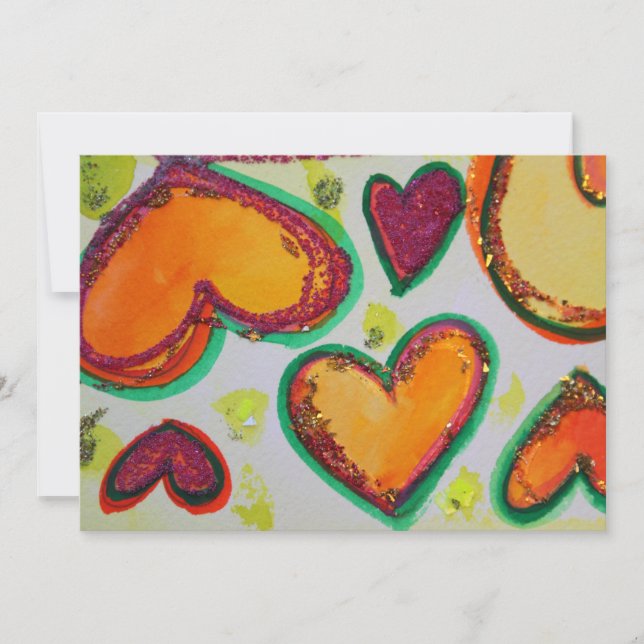 Laugh Hearts Pink Bliss Invitation personnalisée - (Devant)