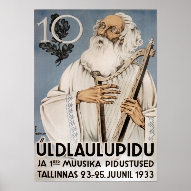 Laulupidu, Vanamuine Poster 1933 (Devant)