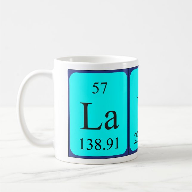 Laura tasse de nom de table périodique (Gauche)
