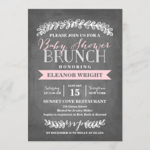Laurel Brunch   Invitation baby shower