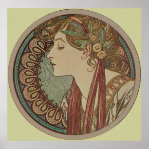 Laurel by Alphonse Mucha Art Nouveau Poster