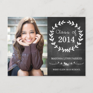 Laurel Graduation Party Invitation Carte postale