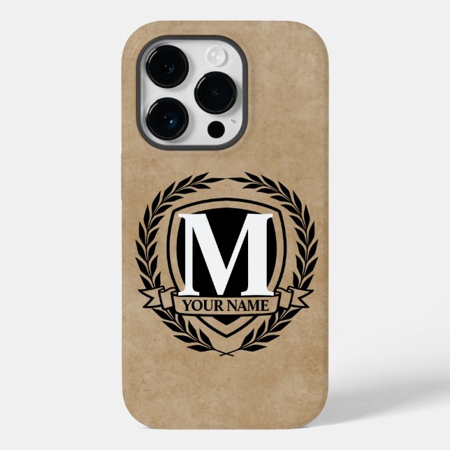 Laurel Monogram Design Coque-Mate coque iphone (Verso)