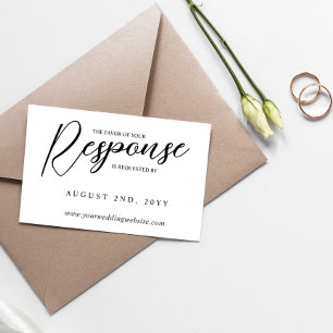 Laurel Monogramme Favor de réponse RSVP en ligne