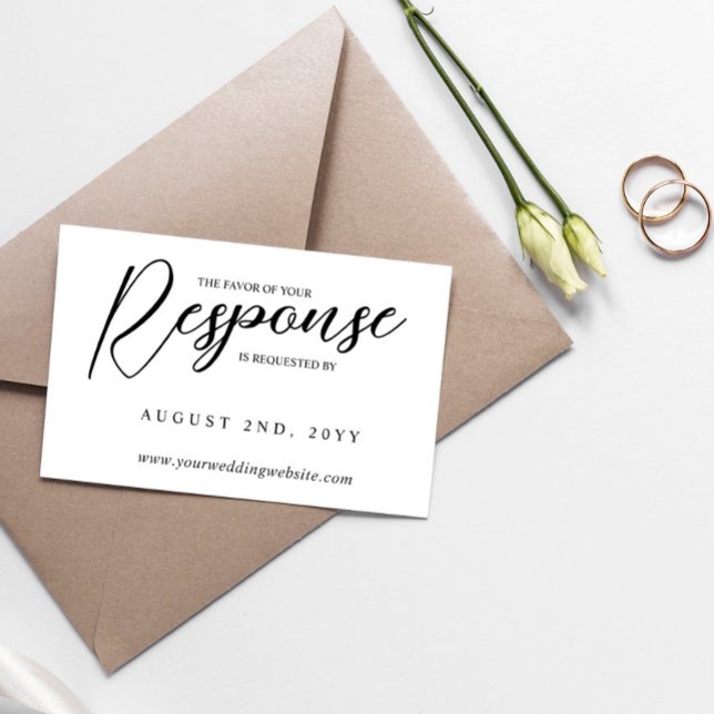 Laurel Monogramme Favor de réponse RSVP en ligne (Créateur téléchargé)