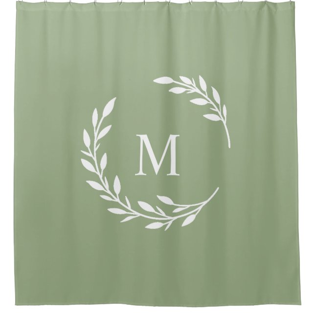 Laurel Monogrammed Douche Rideau (Devant)
