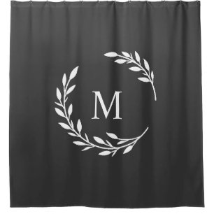Laurel Monogrammed Douche Rideau