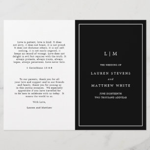 Lauren Black Monogramme Mariage élégant