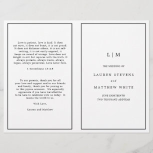 Lauren Noir et Blanc Monogramme Mariage élégant