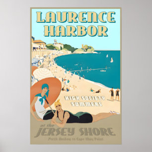 Laurence Harbor New Jersey Shore Rétro Art Déco