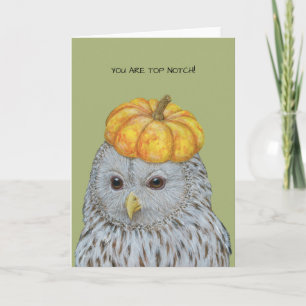 Laurent la carte de voeux de hibou de l'Oural