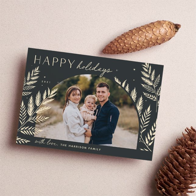 Laurier d'hiver | Carte de vœux Joyeuses Fêtes (Créateur téléchargé)